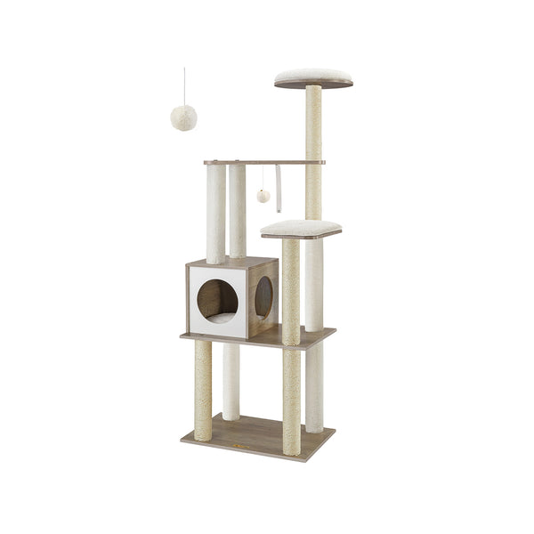 Feandrea WoodyWonders 65-Inch Multi-Level Cat Tree UPCT166G01
