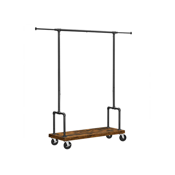 VASAGLE Industrial Garment Rack on Wheels with Extendible Rail URGR110B01