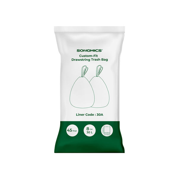 SONGMICS 8.5 Gallon Drawstring Trash Bags for Dual Trash Can UKRB30A