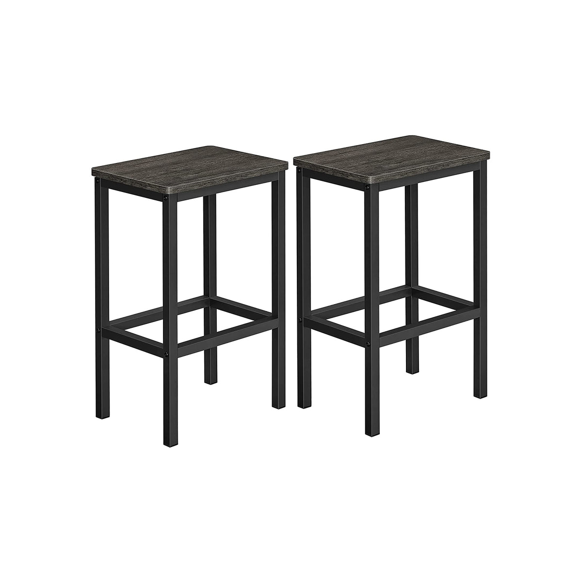  VASAGLE Bar Stools, Set of 2 Bar Chairs, Kitchen Breakfast Bar  Stools with Footrest, Industrial in Living Room, Party Room, Rustic Brown  and Black ULBC65X : Everything Else