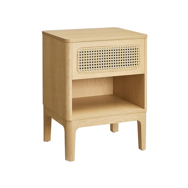 VASAGLE Rattan Nightstand with Drawer ULET616T57