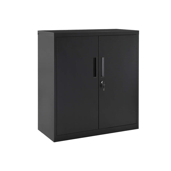 SONGMICS Office Cabinet with Storage Shelves and Double Door UOMC013B01