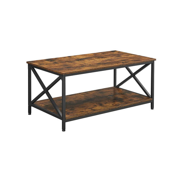VASAGLE 2-Tier Industrial Style Coffee Table ULCT200B01V1