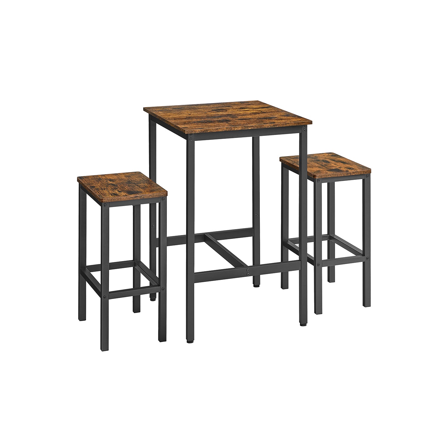 Oak Bar Stools VASAGLE Bar Table Set With Bar Stools And Coffee