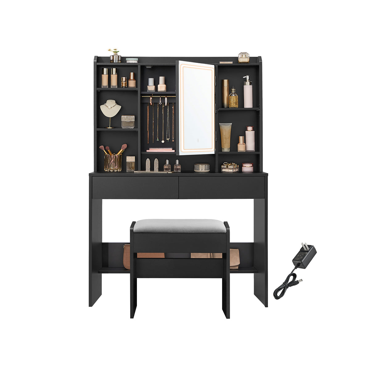 VASAGLE Vanity Desk with Power Outlets | SONGMICS HOME