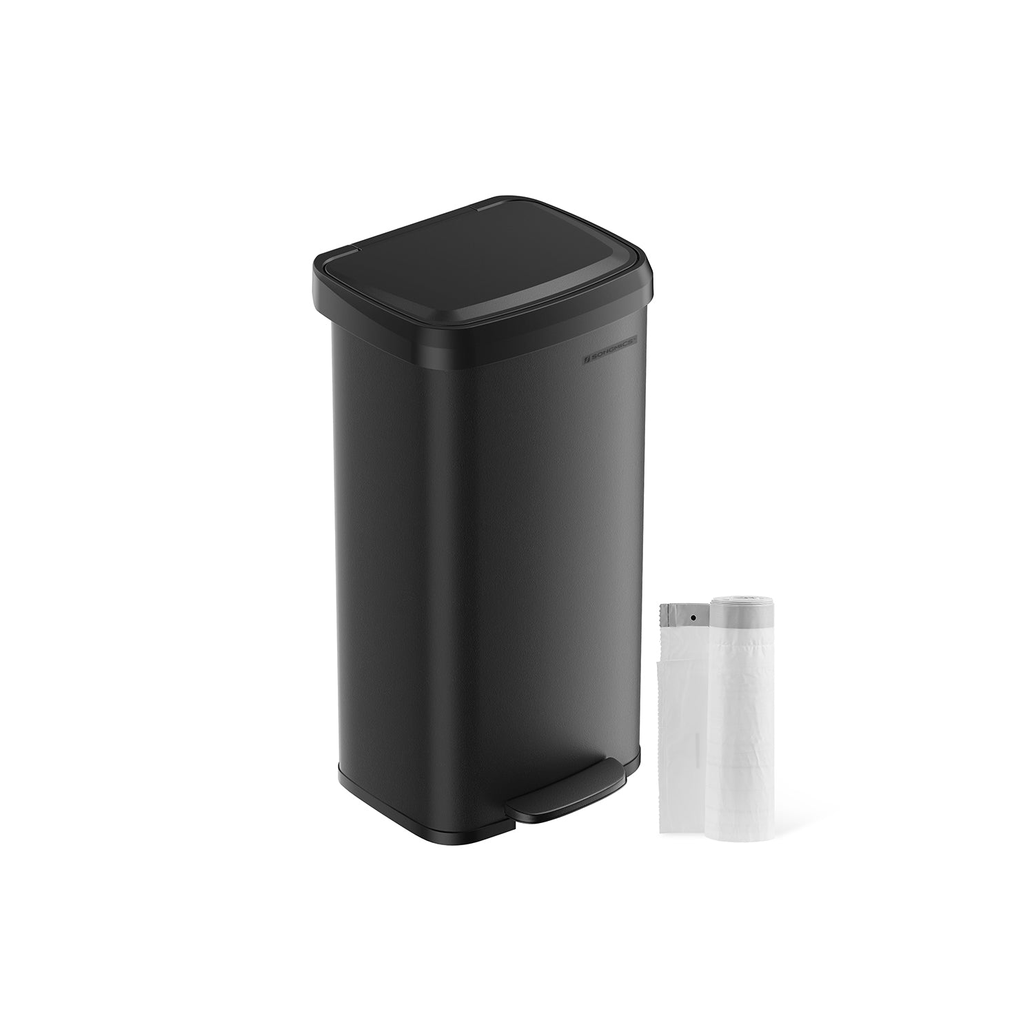 SONGMICS 13 Gallon/ 50L Trash Can, Waste Bin, Stainless Steel