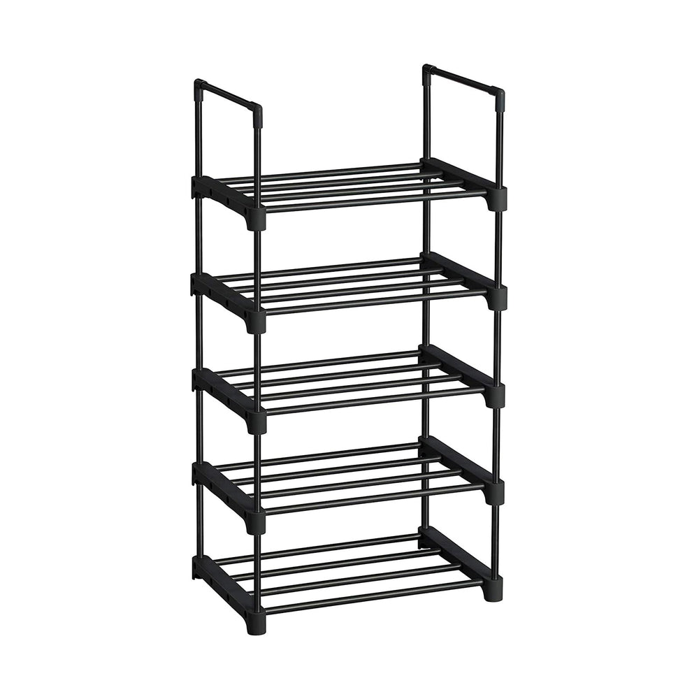 Shoe Rack 5 Rack 5-Tier Shoe Rack Black | SONGMICS